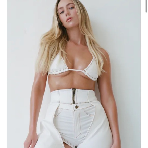 JEAN Machine Laina Rauma NWT szL bra Bralette triangle cropped  lainarauma denim - Picture 8 of 16